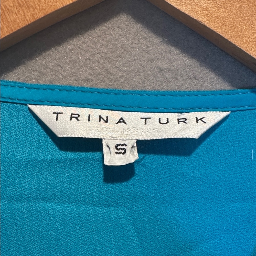 Trina Turk Vibrant Blue Blouse - Picture 3 of 5
